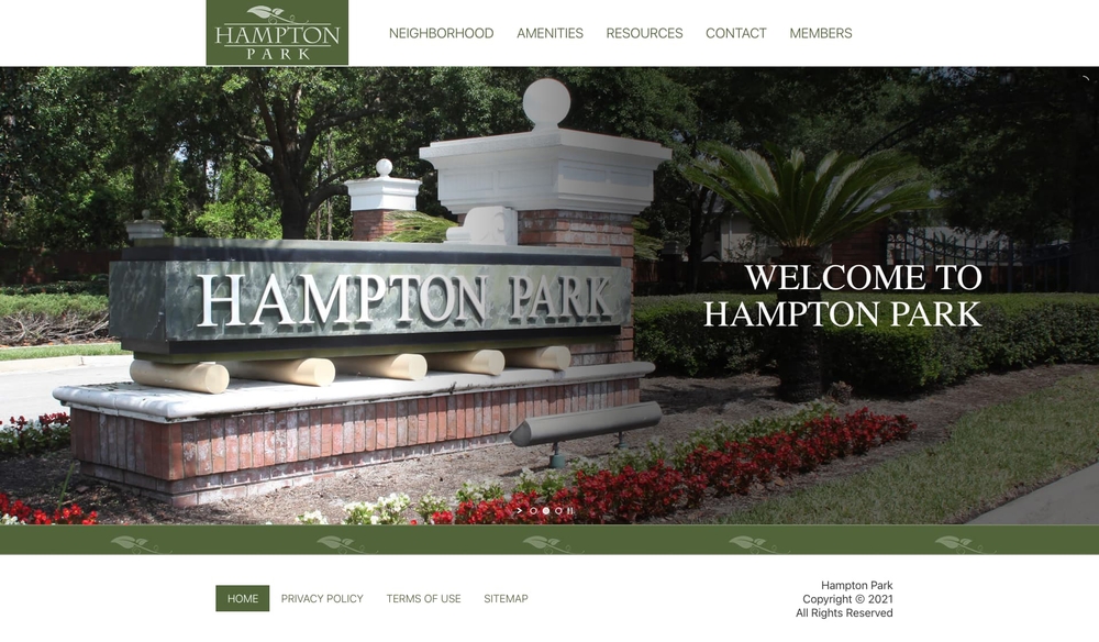 Hampton Park Homeowners Association's home page